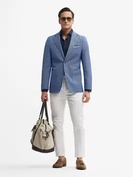 Oferta de AMERICANA PATA DE GALLO AZUL por 79,95€ en Álvaro Moreno