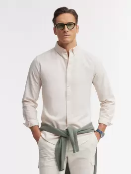 Oferta de CAMISA OXFORD SOLID BEIGE por 25,95€ en Álvaro Moreno