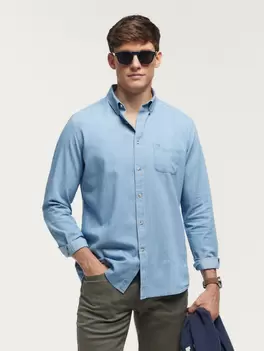 Oferta de CAMISA DENIM POCKET CELESTE por 29,95€ en Álvaro Moreno