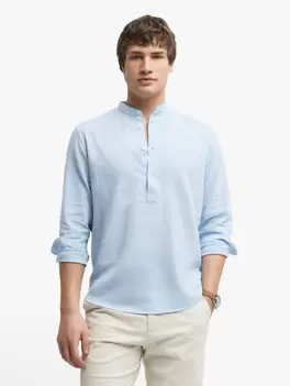 Oferta de CAMISA LINO C.MAO AZUL por 29,95€ en Álvaro Moreno