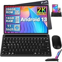 Oferta de Tablet 11 Pulgadas Android 13 con 16GB RAM 256GB ROM (1TB TF), 2K 2000 x 1200 IPS, 3 Cámaras, 4 Altavoces,GPS, Carga Rápid... por 179€ en Amazon