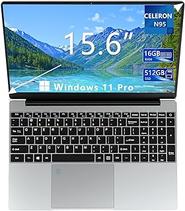 Oferta de Ordenador Portátil 15.6 inch, Win 11 Pro PC Portátil Convertible 180° Celeron-N95 16GB RAM 512GB SSD Laptop Desbloqueo de ... por 269€ en Amazon