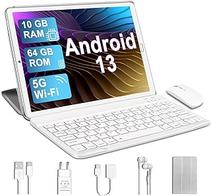 Oferta de YESTEL Tablet 10 Pulgadas Android 13 con 10 GB RAM 64 GB ROM (1 TB Ampliable), GPS, 5G Wi-Fi, BT 5.0, 8 Core CPU, 5+ 8MP, ... por 114€ en Amazon