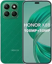 Oferta de HONOR X8B 4G Smartphone 8GB 256GB, 108MP+50MP, AMOLED 6.7", 4500mAh Batería, Android 13, Dual Sim, NFC, Google Play, Verde por 199€ en Amazon