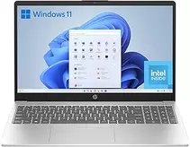 Oferta de HP 15-fd0187ns - Ordenador portátil de 15.6" FHD (Intel N100, 8GB RAM, 256GB SSD, Intel UHD, Windows 11) Plata - Teclado Q... por 369€ en Amazon