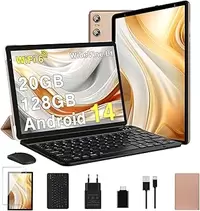 Oferta de Biegedy Tablet 10 Pulgadas Android 14, 20GB RAM + 128GB ROM + TF 1GB, Dual Band WiFi 6, Widevine L1 / 5 MP + 8 MP / 1280 *... por 79€ en Amazon