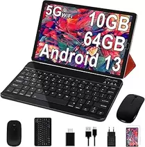 Oferta de GOODTEL New Tablet 10 Pulgadas Android 13 con 10GB RAM 64GB ROM (TF 1TB), WiFi 6(5G+2.4G), Bluetooth 5.0, Type-C, 6000 mA... por 69€ en Amazon