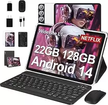 Oferta de DMOAO Tablet 10 Pulgadas Android 14, 22GB RAM + 128GB ROM(1TB Ampliable), Octa-Core Tablets con Widevine L1, 8000mAh, 5G W... por 90€ en Amazon