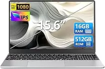 Oferta de Ordenador Portátil 15,6 pulgadas, 16 GB de RAM 512 GB de SSD CPU Celeron N5095 PC Portatil, 1920 x 1080 FHD Touch ID WiFi ... por 259€ en Amazon