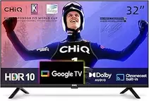 Oferta de CHiQ L32H7G TV 32 Pulgadas Smart TV, HD LED,Diseño sin Marco,HDR Google TV,Asistente de Google, Google Play,Chromecast Int... por 134€ en Amazon