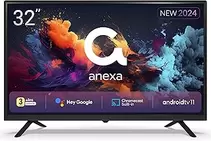 Oferta de Anexa - Smart TV 32 Pulgadas HD Android 11, Google Assistant, Control por Voz, televisión TDT 2024. Televisor con 3 años d... por 139€ en Amazon