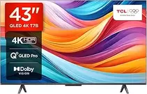 Oferta de TCL 43T7B Televisor QLED Pro de 43", 4K Ultra HD, HDR Pro, Smart TV Powered by Google TV (Dolby Vision & Atmos, Motion Cla... por 289€ en Amazon