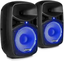 Oferta de Vonyx VPS082A Sistema de Sonido Pack de 2 Altavoces Activos portátiles de 400 W con micrófono con Cable, Control Remoto, T... por 149€ en Amazon