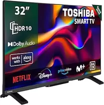 Oferta de Toshiba 32WV2463DG Smart TV de 32" con Resolución HD HDR10, Compatible con Asistente de Voz Alexa, TV Satélite, Dolby Audio por 119€ en Amazon