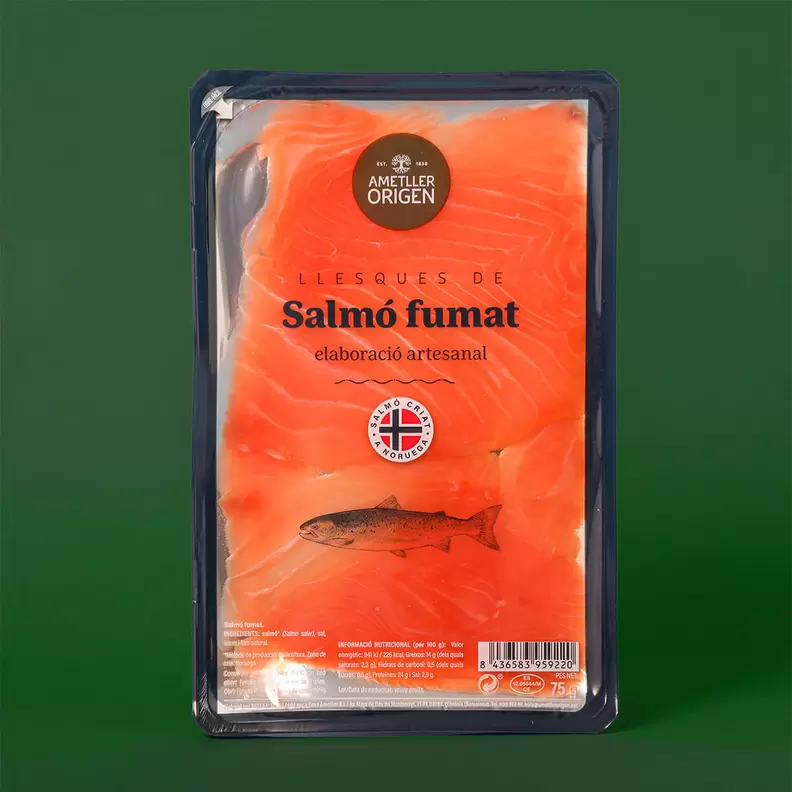 Oferta de Salmó fumat Ametller Origen 75g por 4,69€ en Ametller Origen