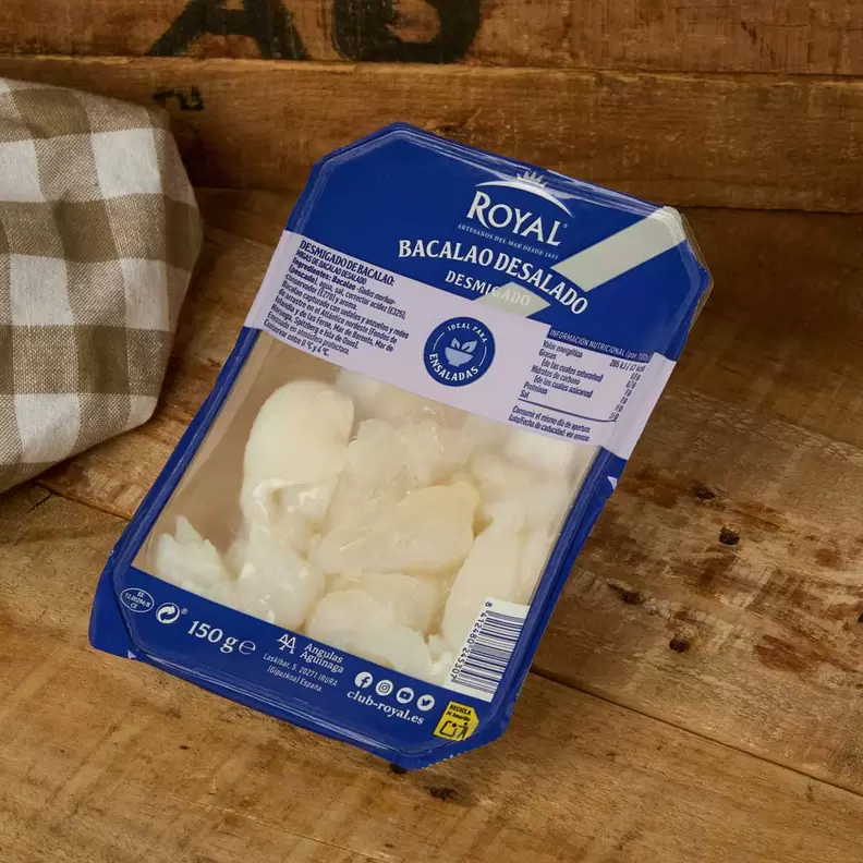 Oferta de Bacallà esqueixat dessalat Royal 150g por 4,29€ en Ametller Origen