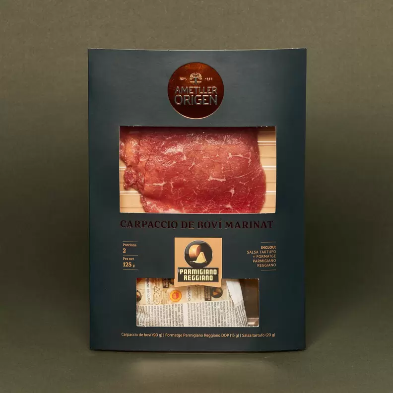Oferta de Carpaccio de boví marinat Ametller Origen 90g por 3,99€ en Ametller Origen