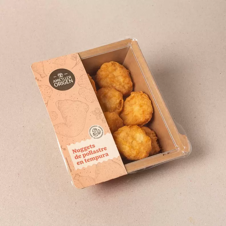 Oferta de Nuggets de pollastre arrebossats en tempura 10u. Ametller Origen 200 g por 3,99€ en Ametller Origen