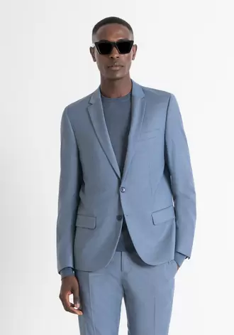 Oferta de Chaqueta «bonnie» Slim Fit De Mezcla De Viscosa Azul Claro por 179€ en Antony Morato