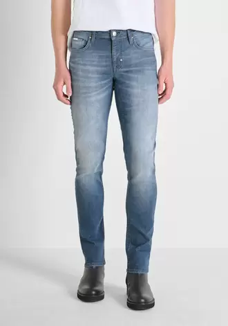 Oferta de Jeans Tapered Fit "ozzy" In Blue Stretch Denim por 99€ en Antony Morato