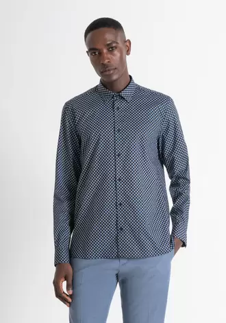 Oferta de Camisa «barcellona» Regular Fit Con Corte Recto De Algodón Con Microestampado por 34,5€ en Antony Morato