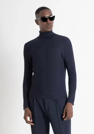 Oferta de Slim Fit Sweater In Elastic Viscose por 39,5€ en Antony Morato