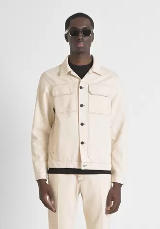 Oferta de Chaqueta En Tejido Vaquero Natural Oversize por 129€ en Antony Morato