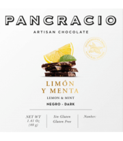 Oferta de Mini Tableta Chocolate Negro Pancracio Limón y Menta 40gr por 1,79€ en Aporvino