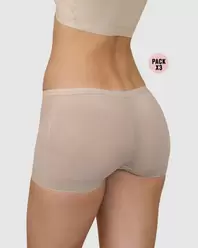 Oferta de 3-Pack stretch boyshort panties por 21€ en Leonisa