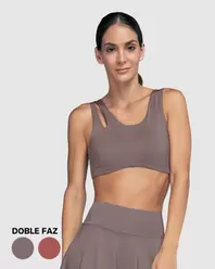 Oferta de Asymmetrical reversible sports bra por 28€ en Leonisa