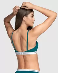 Oferta de Stretch Cotton Bralette with Contrast Underbust Band por 27€ en Leonisa