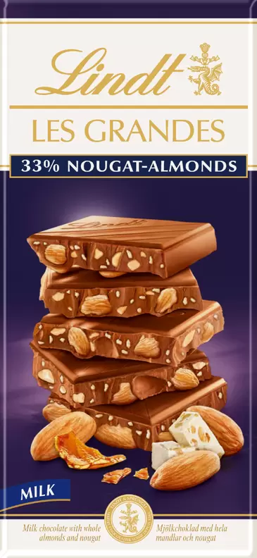 Oferta de LES GRANDES Turrón y Almendras 150g por 5,49€ en Lindt