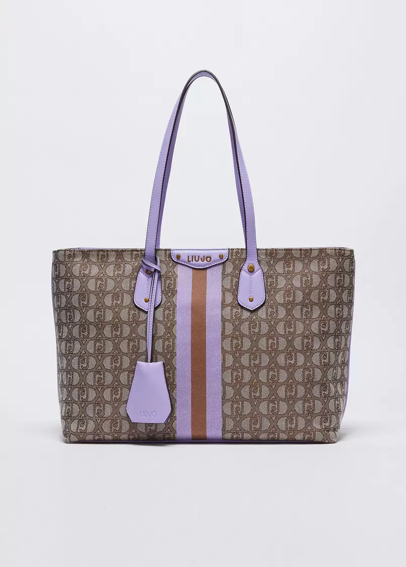 Oferta de Bolso tote con jacquard logotipo por 169€ en Liu Jo