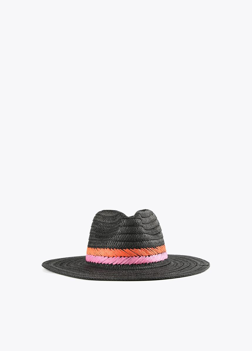 Oferta de Sombrero efecto ráfia negro por 49,95€ en Lola Casademunt