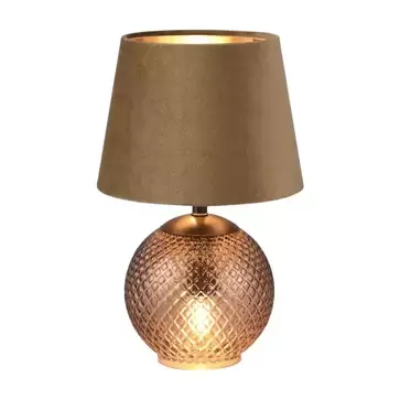 Oferta de LÁMPARA DE MESA 2 LUCES ÁMBAR E14 JARELYS por 60€ en Lúzete