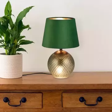 Oferta de LÁMPARA DE MESA 2 LUCES VERDE E14 JARELYS por 60€ en Lúzete