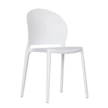 Oferta de SILLA APILABLE BLANCA HARLEM por 35€ en Lúzete