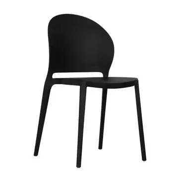 Oferta de SILLA APILABLE NEGRA HARLEM por 35€ en Lúzete