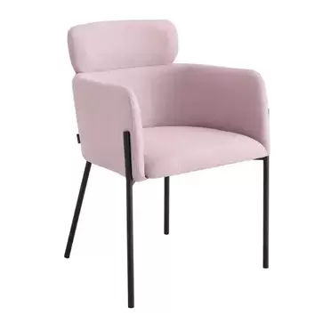 Oferta de SILLÓN TAPIZADO ROSA PASTEL COSMO por 115€ en Lúzete