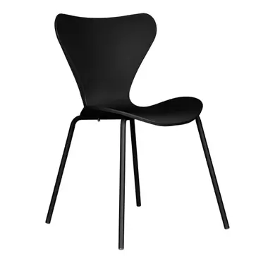 Oferta de SILLA APILABLE NEGRA LUMINANCE por 38€ en Lúzete