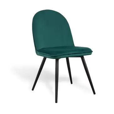 Oferta de SILLA HADLEY TERCIOPELO VERDE OSCURO por 90,15€ en Lúzete
