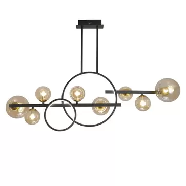 Oferta de LÁMPARA DE TECHO 8 LUCES HIERRO NEGRO NICOLETTA por 259€ en Lúzete