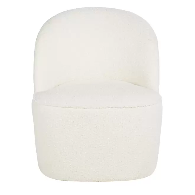 Oferta de Fauteuil professionnel en tissu recyclé à bouclettes blanc cassé por 179€ en Maisons du Monde