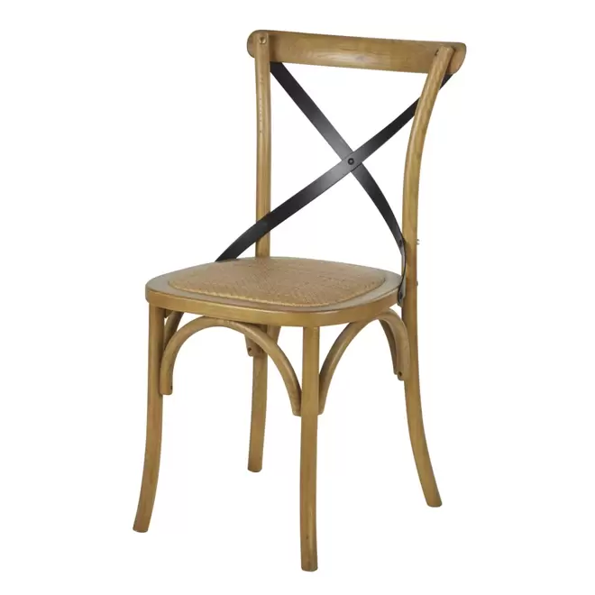 Oferta de Chaise bistrot en bois de hêtre et bambou por 99,99€ en Maisons du Monde