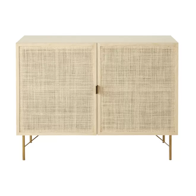 Oferta de Buffet 2 portes cannage en rotin por 249€ en Maisons du Monde