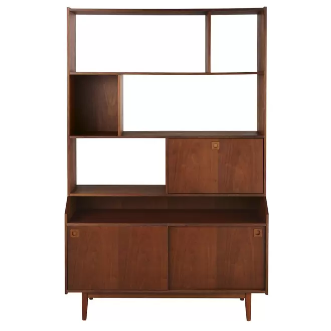 Oferta de Bibliothèque destructurée vintage 2 portes marron por 699€ en Maisons du Monde