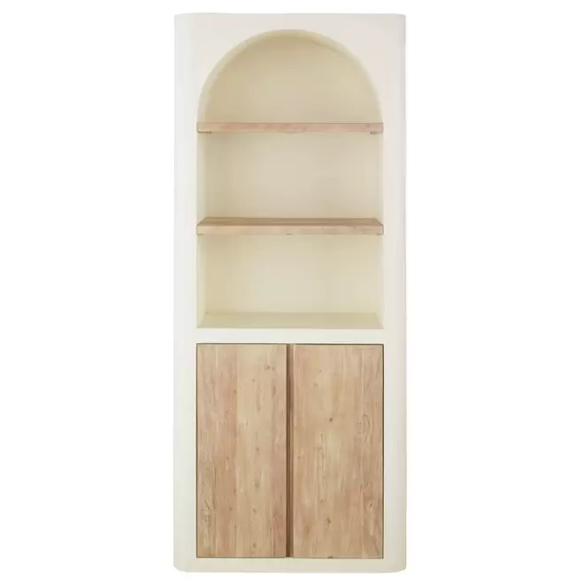 Oferta de Colonne 2 portes 2 étagères blanc crème por 799€ en Maisons du Monde