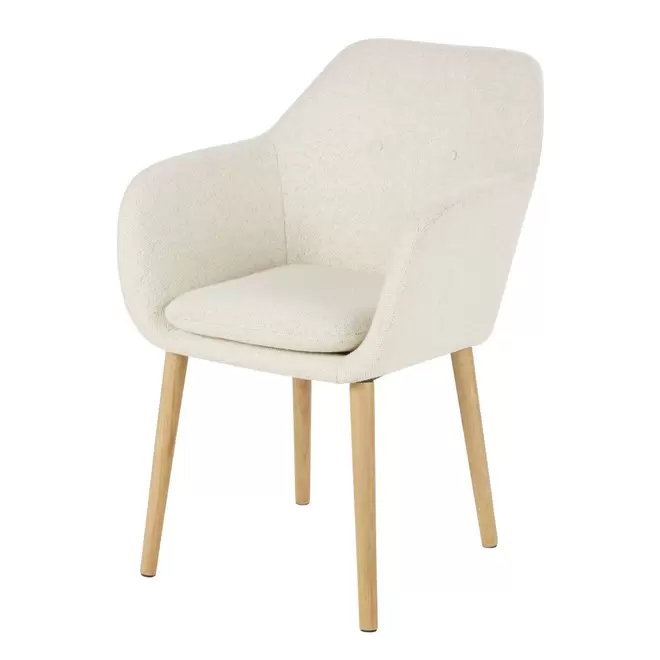 Oferta de Fauteuil à dîner bouclettes écrues por 149€ en Maisons du Monde