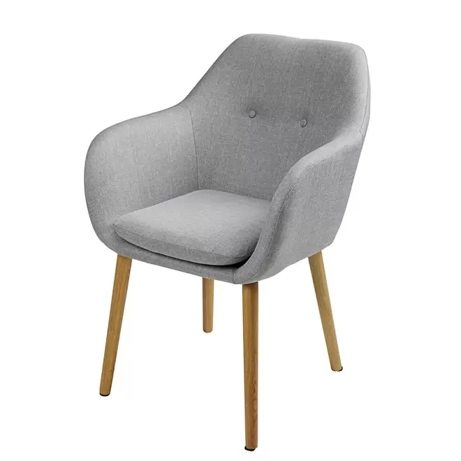 Oferta de Fauteuil de table vintage gris clair por 139€ en Maisons du Monde