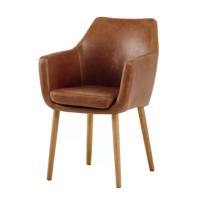 Oferta de Fauteuil vintage marron por 169€ en Maisons du Monde